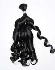 QVR Afro Kinky Curly Human Bulk Hair Extensions for Boho Knotless Braiding