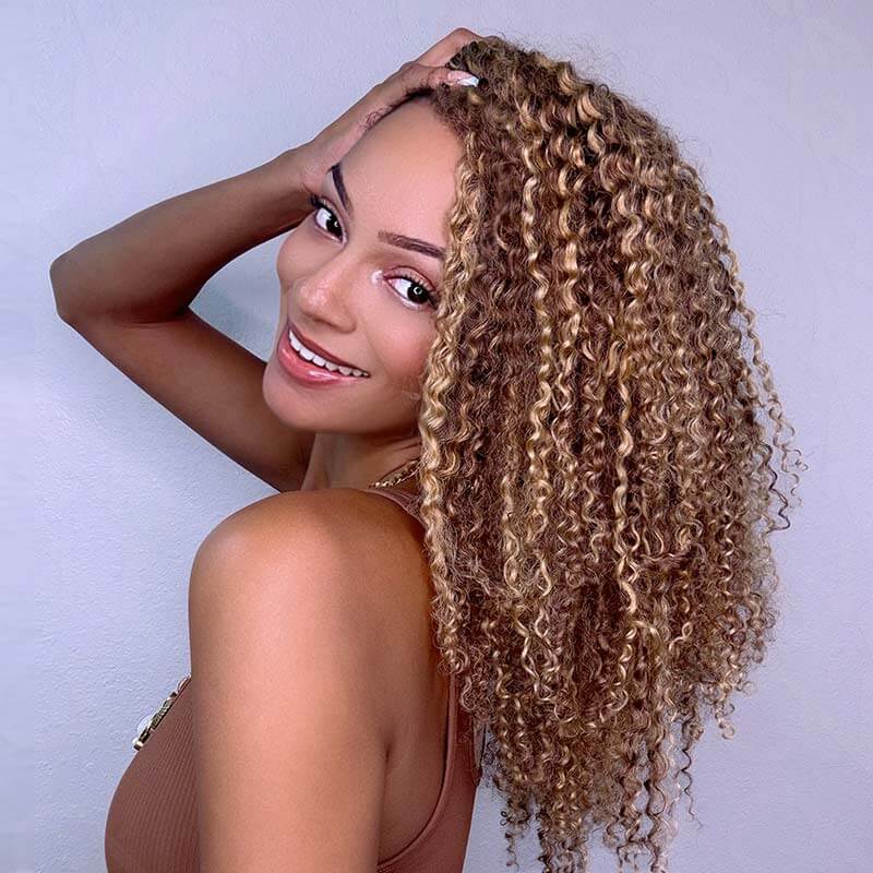 QVR p4/27 Small Kinky Curly Crochet Human Hair Extensions – QVR Hair