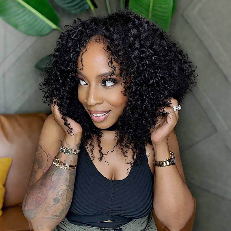 human hair croceht hair small kinky curly for protective styles