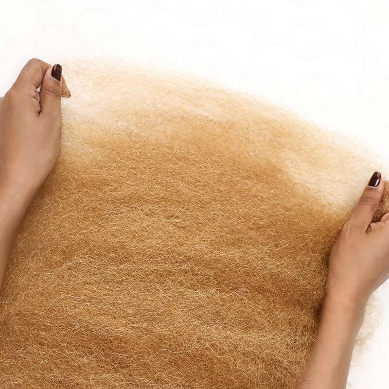 QVR Honey Blonde Color Afro kinky Bulk Hair Extensions For Braiding Dreadlock Human Hair