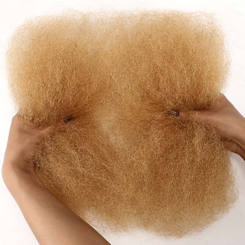 QVR Honey Blonde Color Afro kinky Bulk Hair Extensions For Braiding Dreadlock Human Hair