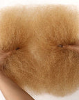 QVR Honey Blonde Color Afro kinky Bulk Hair Extensions For Braiding Dreadlock Human Hair