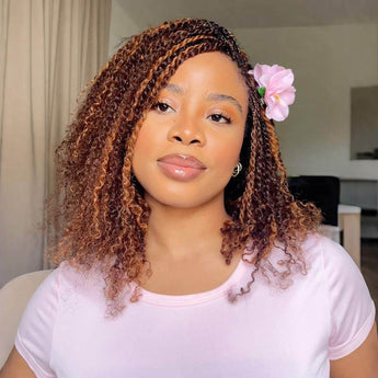 QVR #4+#30 Two Colors Afro Kinky Bulk Human Hair For Braiding DreadLock