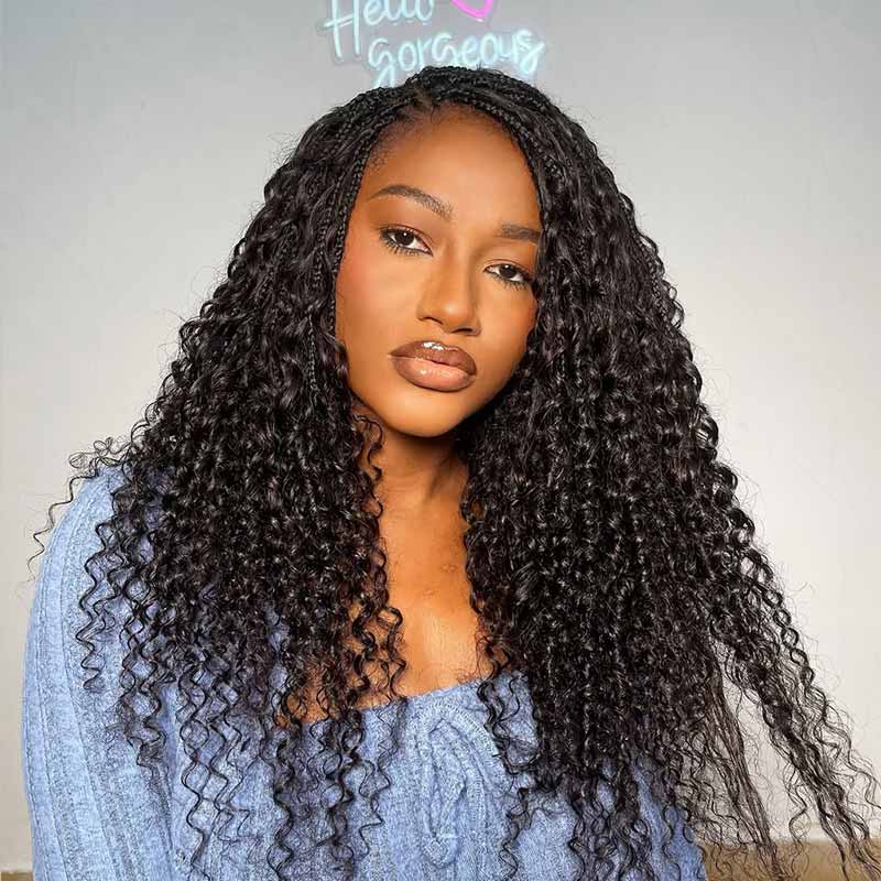 QVR Water Wave Bulk Hair Extensions for Boho Knotless Braiding
