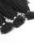 QVR Afro Kinky Curly Human Bulk Hair Extensions for Boho Knotless Braiding