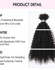 qvr hair afro kinky curly bulk hair details