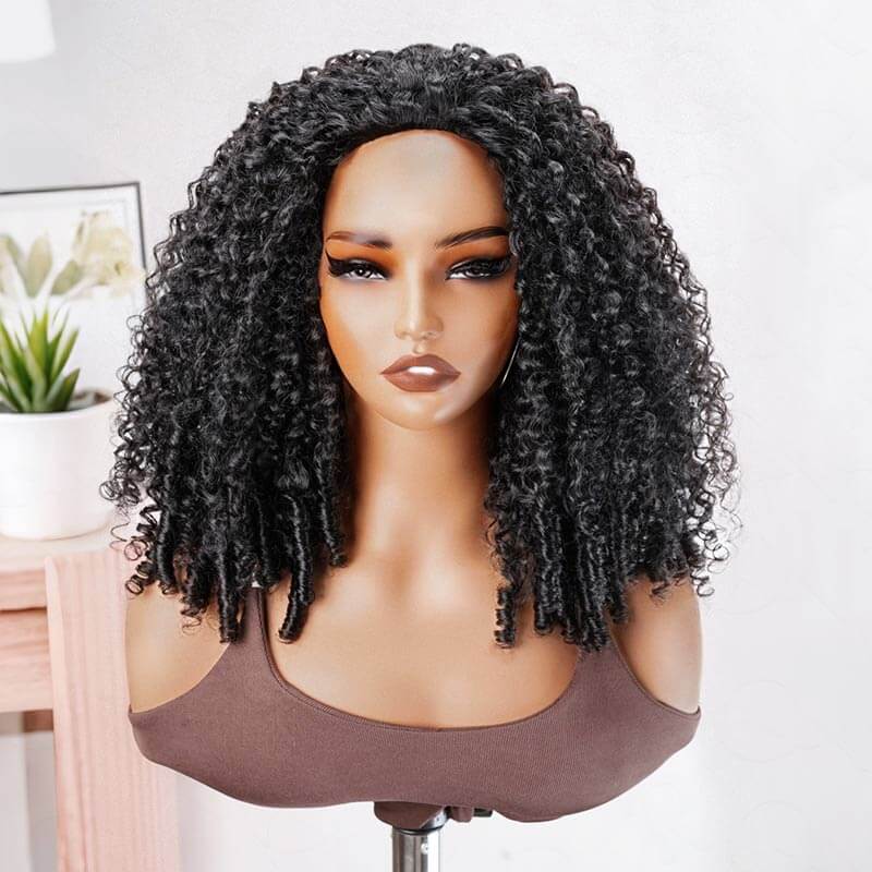 3 in 1 half wigs with burmese curly textures