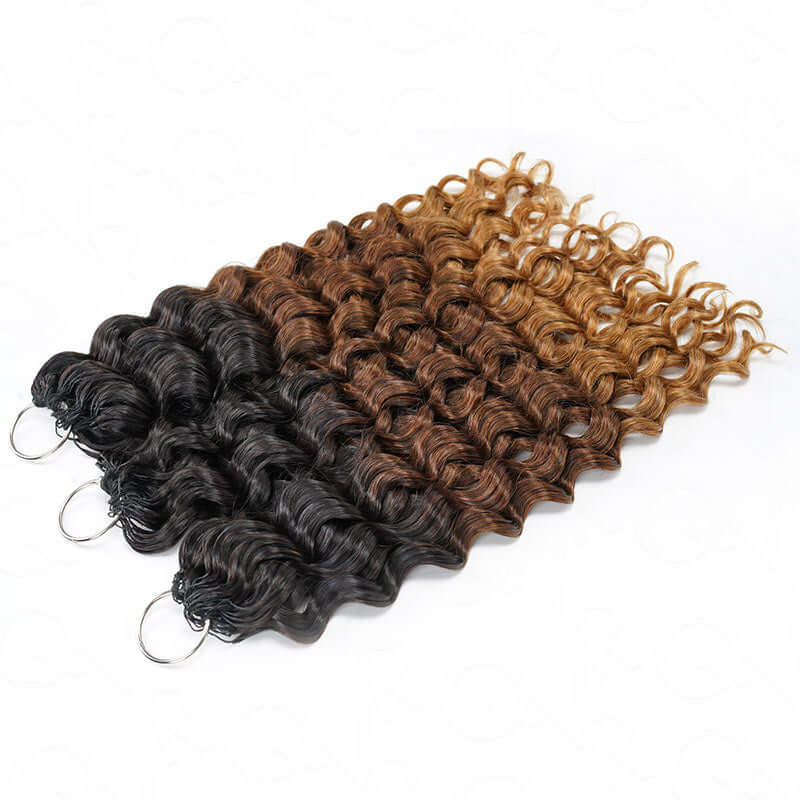 3 packs human hair crochet hair in 1b/30/27 colors