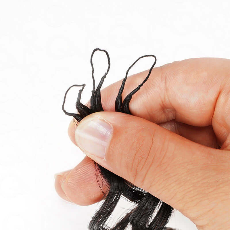 invisible knot design of qvr crochet hair for natural look