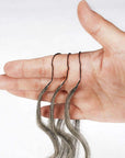 salt pepper crochet human hair extensions invisible knots