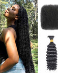 QVR Knotless Boho Island Twists with 100% Human Hair Curls