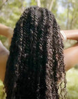 QVR Knotless Boho Island Twists with 100% Human Hair Curls