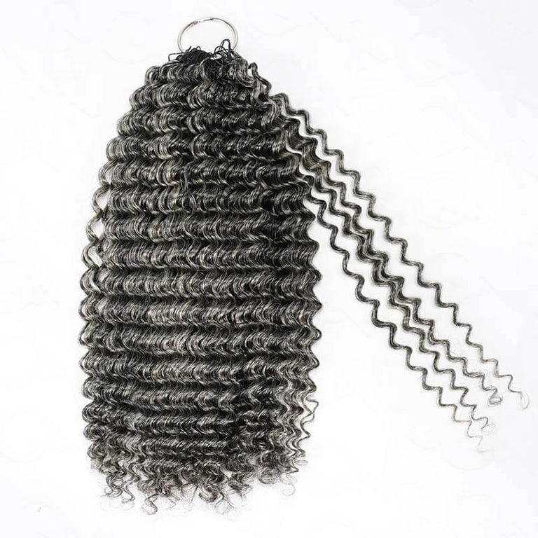 QVR Salt & Pepper Human Hair Crochet Hair – QVR Hair