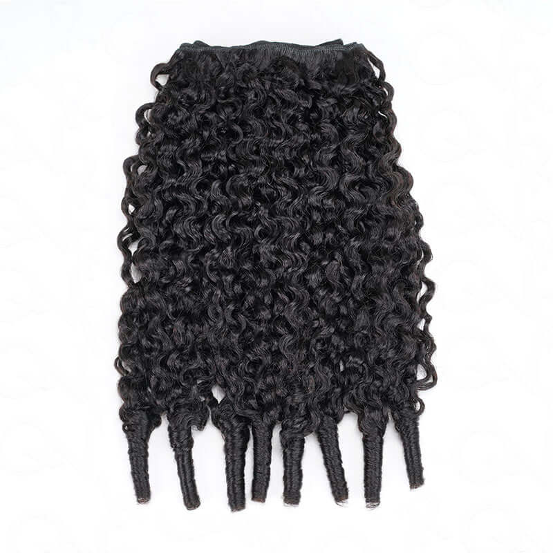 high quality coiled end human hair bundles for sew ins