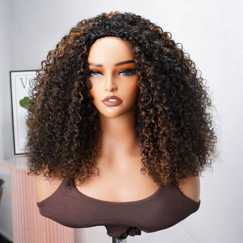 fashionable ombred colored curly wigs, twist curly texture