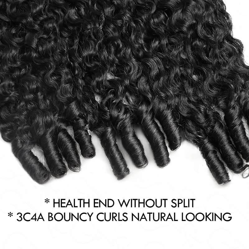 healthy end no split natural textured human hair bundles
