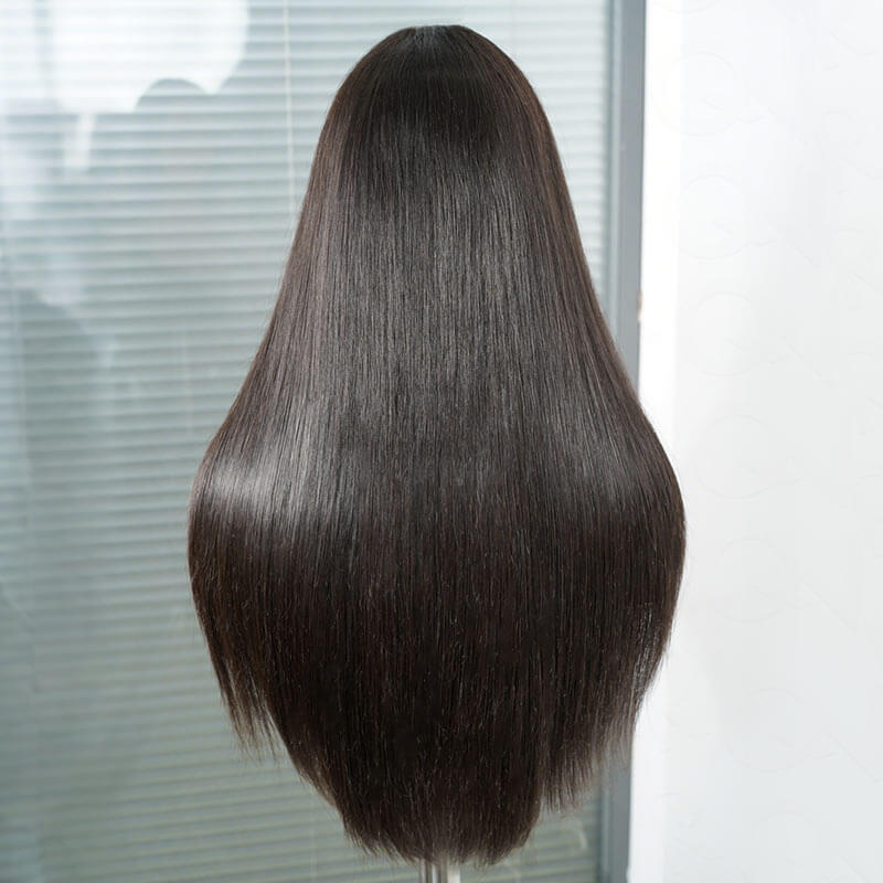 silky straight human hair wig no split end