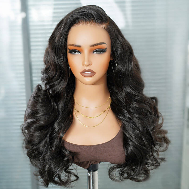 wavy lace frontal body wave human hair wigs