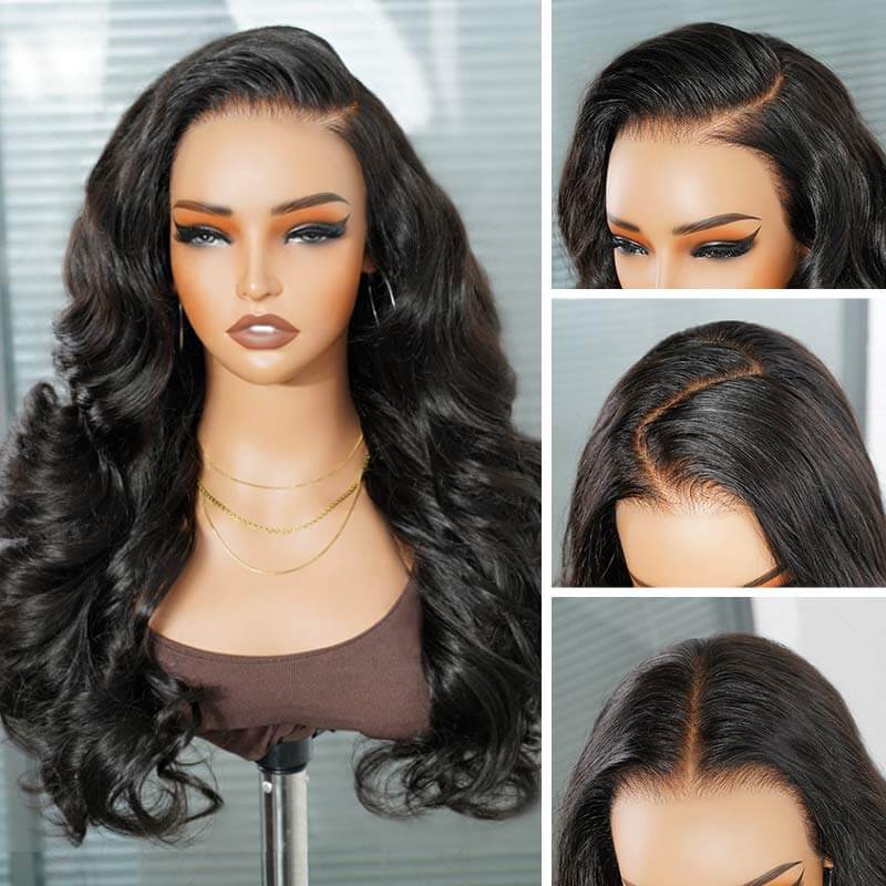qvr glueless loose wave human hair lace frontal wigs