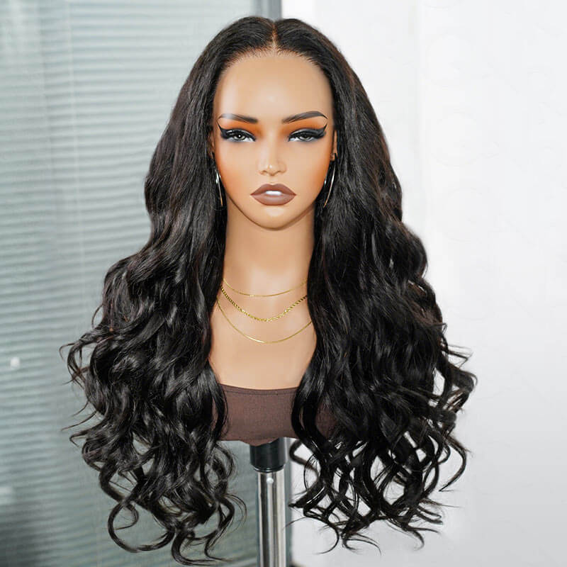 lace frontal human hair wigs with loose body wave texture