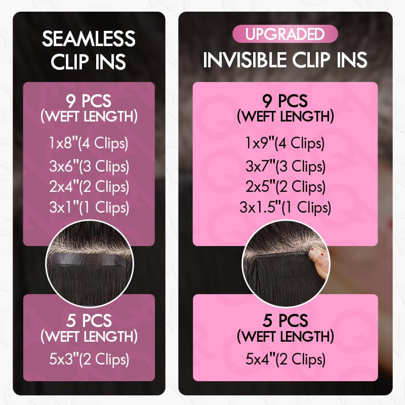 upgraded clip ins vs normal clip ins