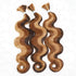 qvr hair brown highlight body wave human hair bulk for braiding