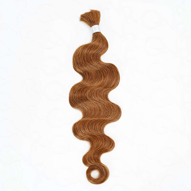auburn brown body wave human hair bulk braiding hair