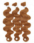 qvr hair auburn brown body wave bulk human hair for braiding