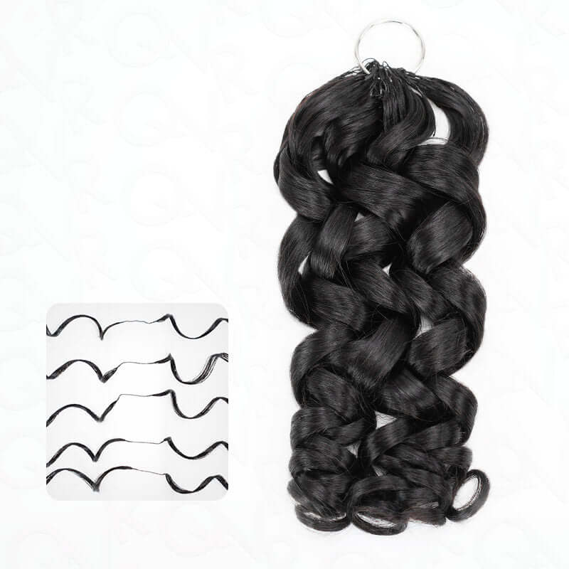 qvr hair new design french curl curly crochet human hair extensions