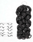 qvr hair new design french curl curly crochet human hair extensions