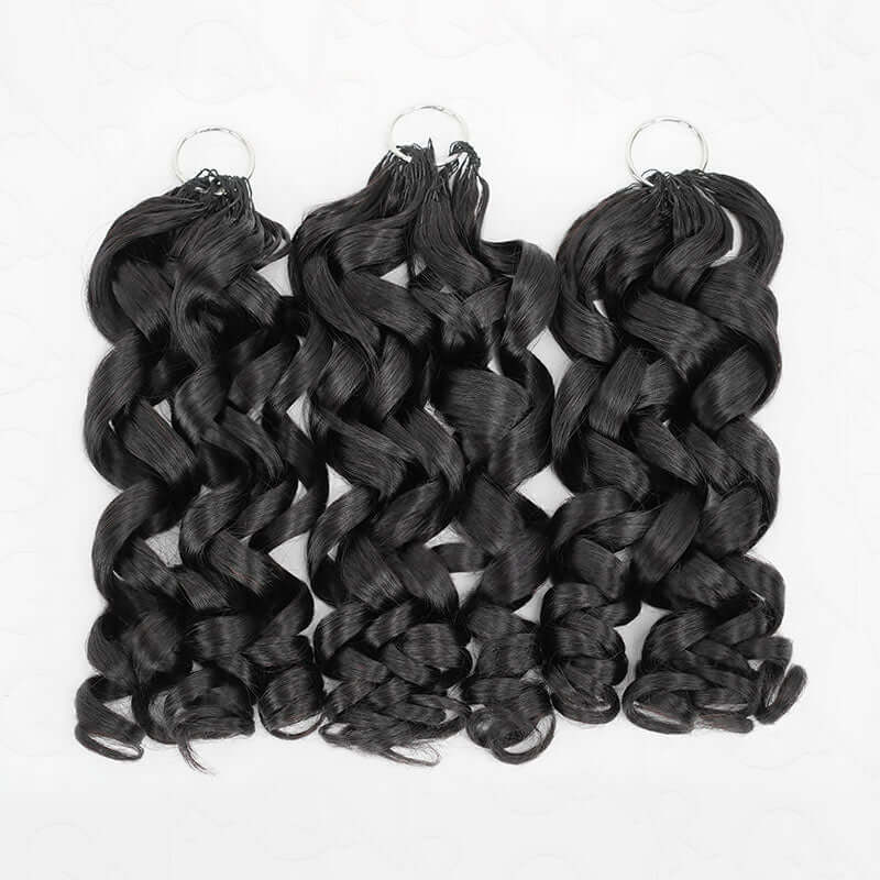 curly crochet hair french curl design voluminous look