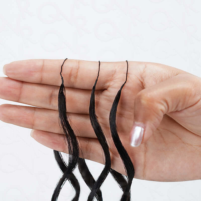 human hair crochet braids with invisible knot design