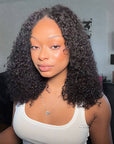 V Part Upart Kinky Curly Wigs Upgrade U Part vpart Perruques de cheveux humains Débutant amical