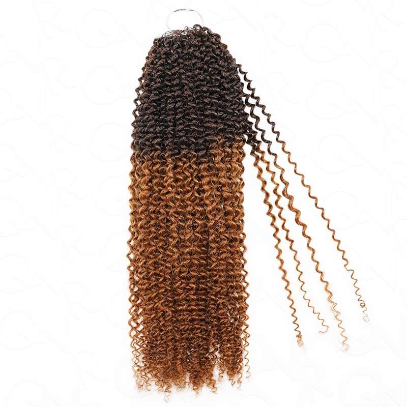 QVR Afro Kinky Curly Crochet Hair Machine Made Natural Black Feather Human Hair Extension