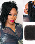 QVR No Short Hair Upgraded Afro Kinky Bulk Human Hair for Braiding & Mini Twists