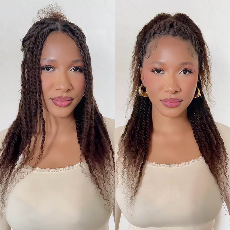 QVR Dark Brown Afro kinky Bulk Hair Extensions For Braiding Dreadlock Human Hair