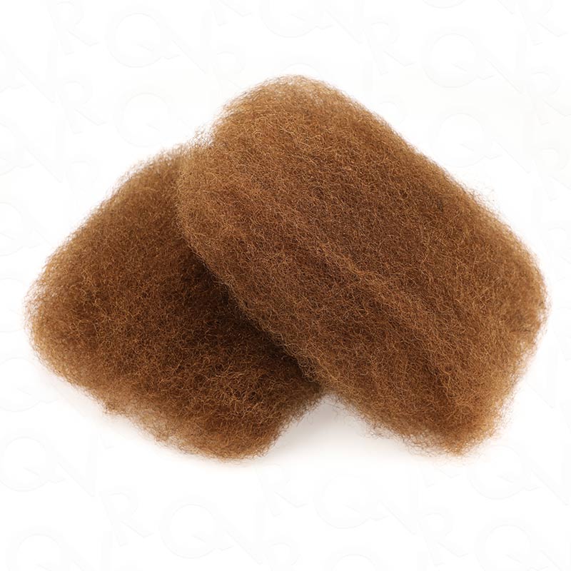 QVR Affordable Afro Kinky Bulk Human Hair Auburn Color For Braiding DreadLock