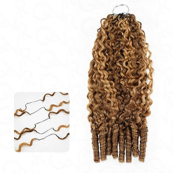 P3G5|Highlight #P4/27 Burmese Curly Feather Crochet Human Hair