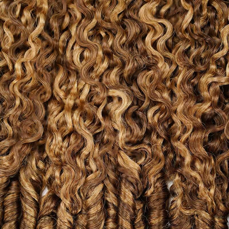 QVR Seamless Burmese Curly Feather Crochet Hair Highlight 
