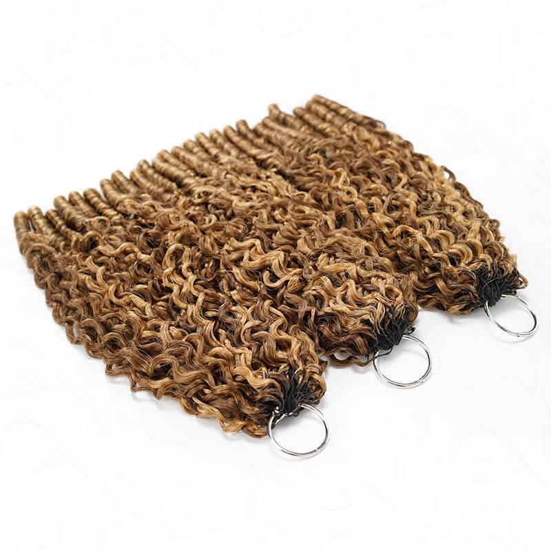 QVR Seamless Burmese Curly Feather Crochet Hair Highlight 