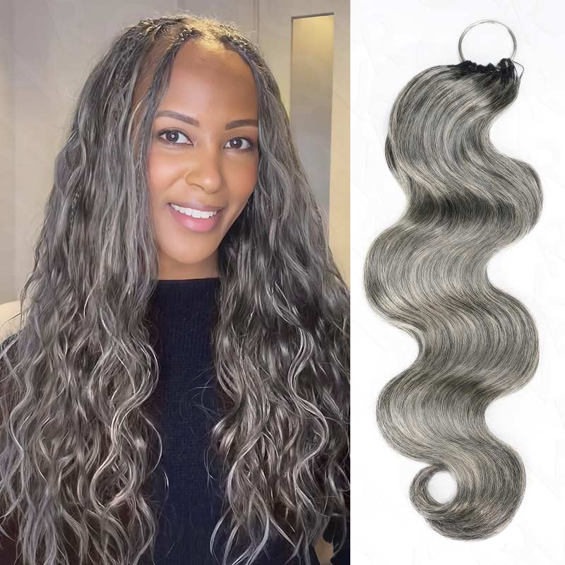 QVR Salt Pepper Small Kinky Curly Crochet Human Hair – QVR Hair