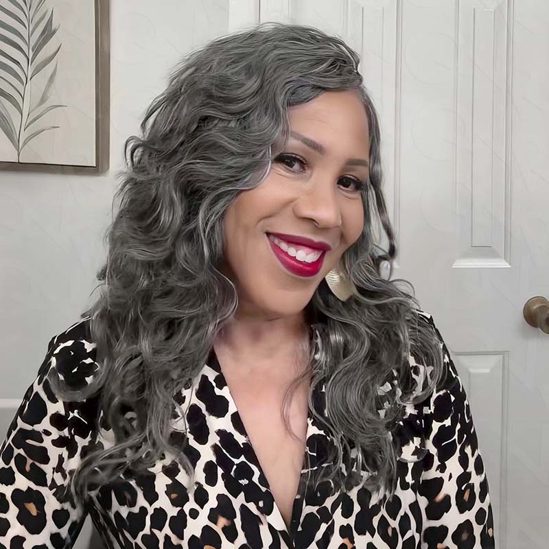 QVR Salt Pepper Crochet Hair Small Kinky Curly Machine Made Feather Human Hair Extension