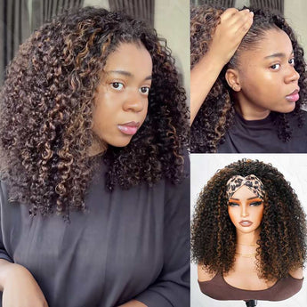 qvr human hair half wigs for women, 1b/30 colored