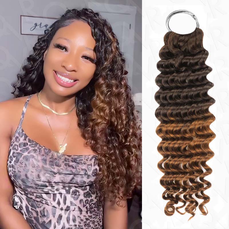QVR #T2/30 Small Kinky Curly Machine Crochet Human Hair – QVR Hair