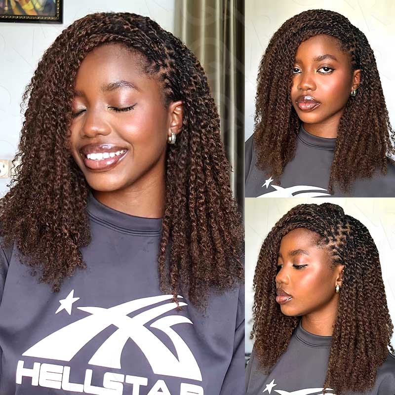 QVR Afro Kinky Human Hair Mixed Color Bulk for Twists – QVR Hair