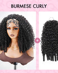 FIXED PRICE|QVR Brown Highlight Miracle Knots X Half Wig Hack Seamless Miracle Braids Human Hair Crochet Weave Hair Extension
