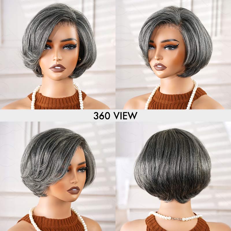Jerry Curly Short Pixie Bob Cut Perruques de cheveux humains avec une frange Highlight Honey Blonde Perruques colorées pour les femmes noires