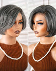 Jerry Curly Short Pixie Bob Cut Perruques de cheveux humains avec une frange Highlight Honey Blonde Perruques colorées pour les femmes noires
