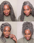 BOGO|Salt Pepper Afro Kinky Bulk for Braiding