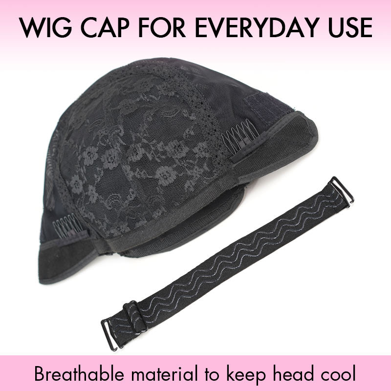 QVR Breathable Wig Cap with Ajustable Strap for Making Wigs